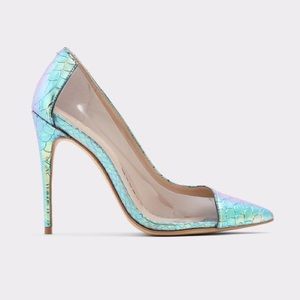 Aldo Iridescent Mermaid Snake Skin Heel -NWT